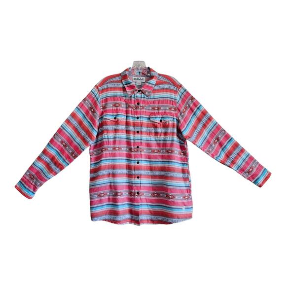 ARIAT Women's Size XL Brave Shirt Western Aztec Rodeo Button Up Cotton 44" - Picture 1 of 9